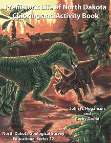 Cover of Prehistoric Life in North Dakota coloring book