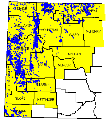 North Dakota Oil Wells Map North Dakota Geologic Survey